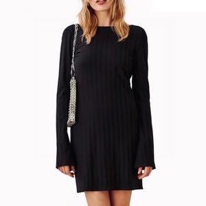 Reformation Black Long Sleeve Dress